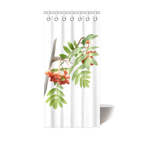 Rowan tree watercolor Shower Curtain 36"x72"