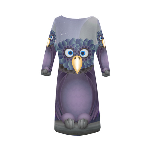 cute owl Round Collar Dress (D22)