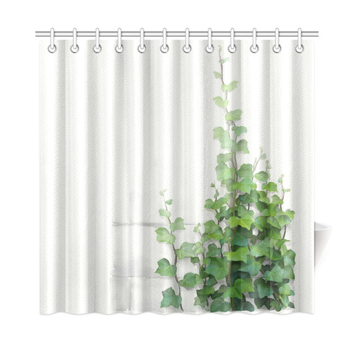 Watercolor Vines, climbing plant Shower Curtain 72"x72"