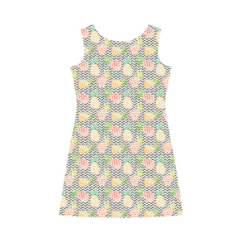 watercolor pineapple Bateau A-Line Skirt (D21)