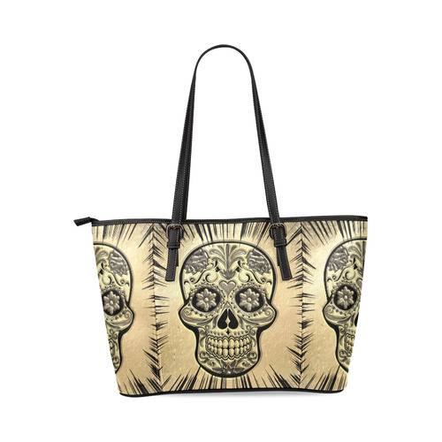 Skull 20161103 Leather Tote Bag/Large (Model 1640)