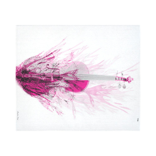 violin 10 Cotton Linen Wall Tapestry 60"x 51"
