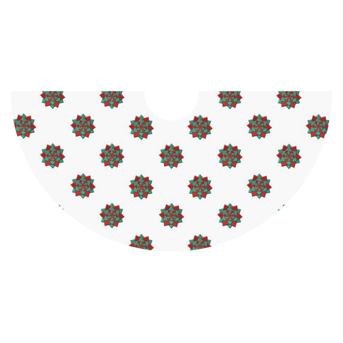 Metallic Red & Green Christmas Bows on White Sleeveless Ice Skater Dress (D19)