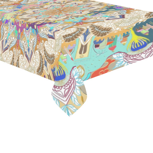maagal hanouka Cotton Linen Tablecloth 60"x 104"