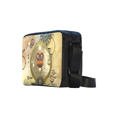 Steampunk, wonderful owl Classic Cross-body Nylon Bags (Model 1632)