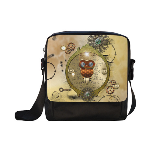 Steampunk, wonderful owl Crossbody Nylon Bags (Model 1633)