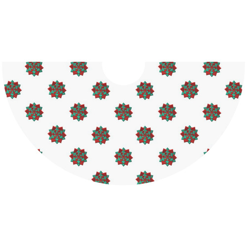 Metallic Red & Green Christmas Bows on White 2 Elbow Sleeve Ice Skater Dress (D20)
