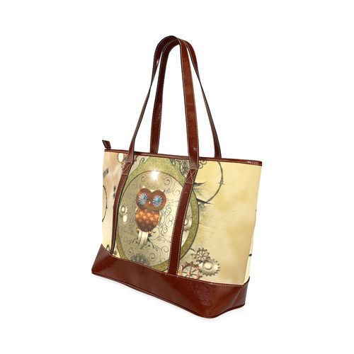 Steampunk, wonderful owl Tote Handbag (Model 1642)