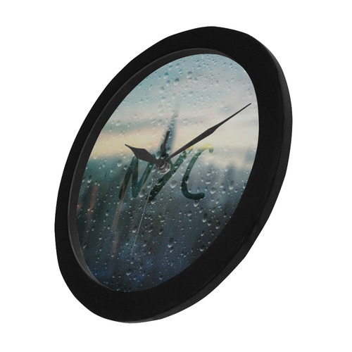 Rainy Day in NYC Circular Plastic Wall clock