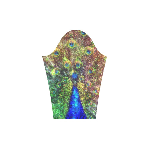 peacock Round Collar Dress (D22)