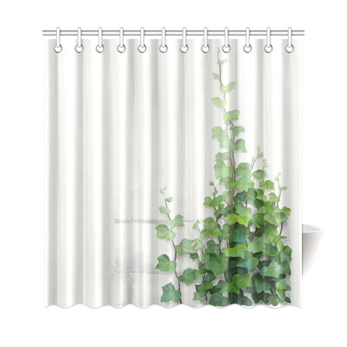 Watercolor Vines, climbing plant Shower Curtain 69"x72"