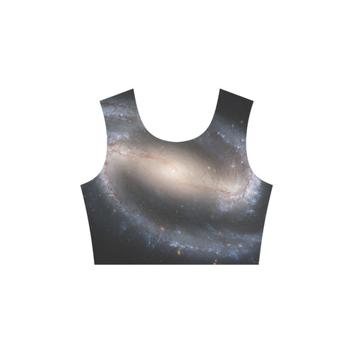 Barred spiral galaxy NGC 1300 Elbow Sleeve Ice Skater Dress (D20)