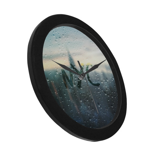 Rainy Day in NYC Circular Plastic Wall clock