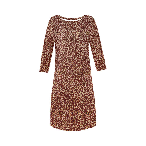 Leopard Round Collar Dress (D22)