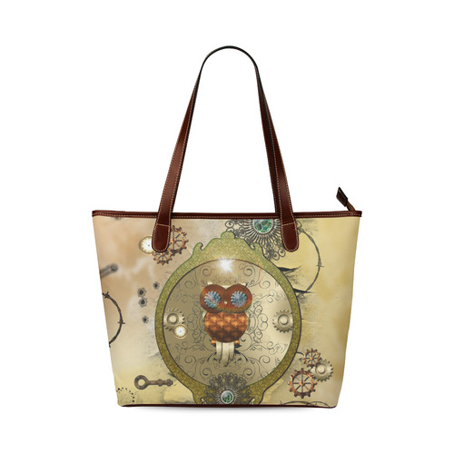Steampunk, wonderful owl Shoulder Tote Bag (Model 1646)