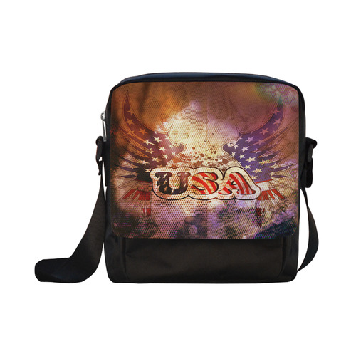 the USA with wings Crossbody Nylon Bags (Model 1633)