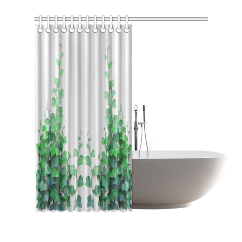 Watercolor Ivy - Vines Shower Curtain 72"x72"