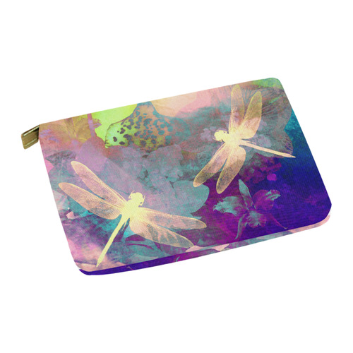 Dragonflies and Orchids Carry-All Pouch 12.5''x8.5''