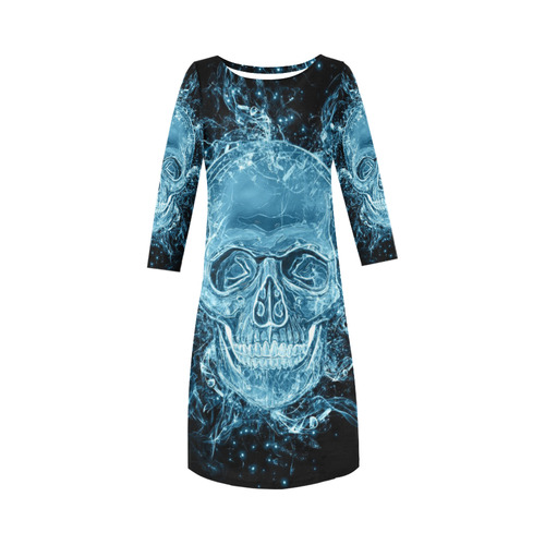 glowing skull Round Collar Dress (D22)