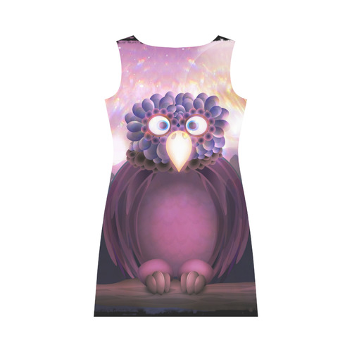 cute owl Round Collar Dress (D22)