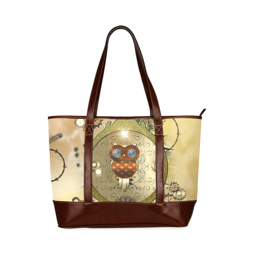 Steampunk, wonderful owl Tote Handbag (Model 1642)