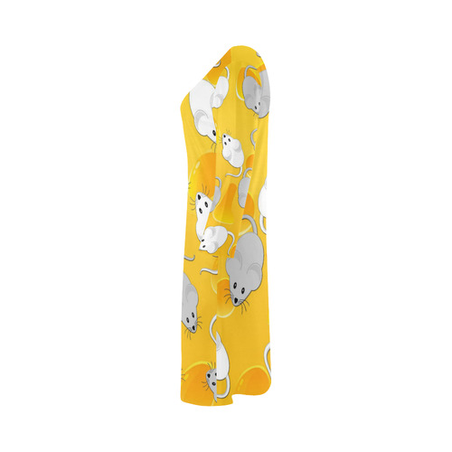 mice on cheese Bateau A-Line Skirt (D21)