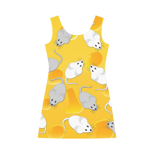 mice on cheese Bateau A-Line Skirt (D21)