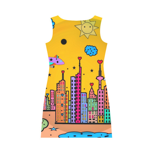 Frankfurt Popart by Nico Bielow Round Collar Dress (D22)