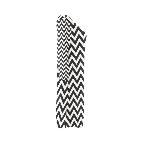 HIPSTER zigzag chevron pattern black & white Bateau A-Line Skirt (D21)