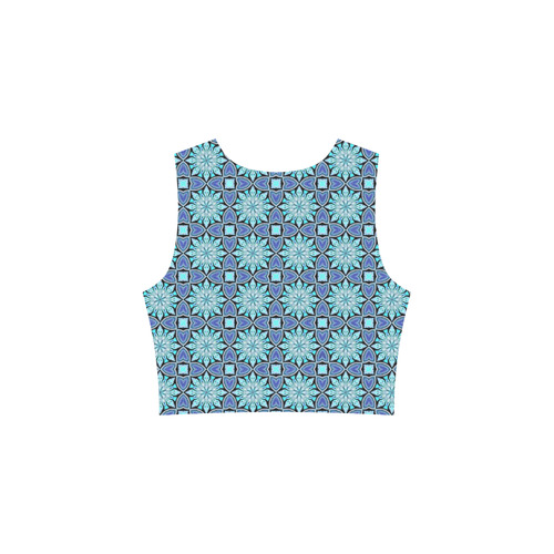 Aqua Blue Hearts and Flowers Sleeveless Ice Skater Dress (D19)