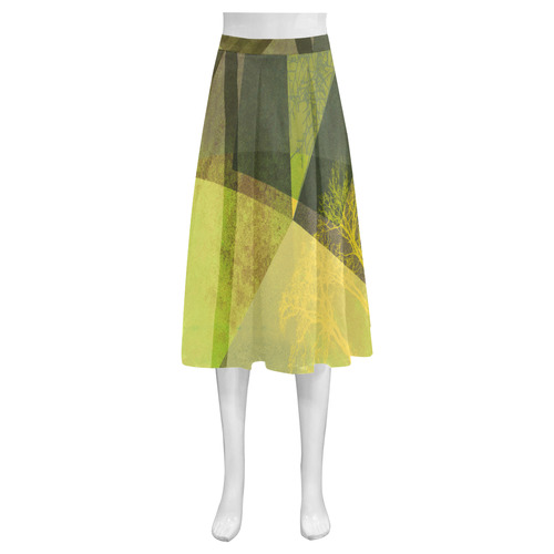 P24-G_Trees and Triangles_ Mnemosyne Women's Crepe Skirt (Model D16)