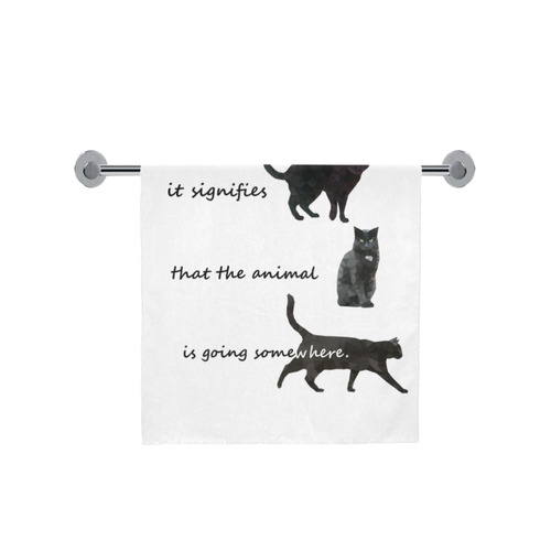 Black cat crosses your path Bath Towel 30"x56"