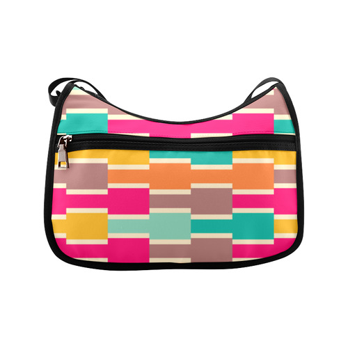 Connected colorful rectangles Crossbody Bags (Model 1616)