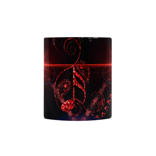 Music, key notes on dark background Custom Morphing Mug