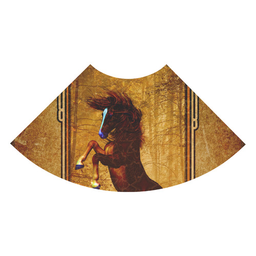 Awesome horse, vintage background 3/4 Sleeve Sundress (D23)