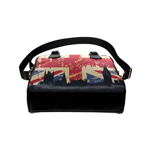 Great Britain's Flag and London Silhouette Shoulder Handbag (Model 1634)