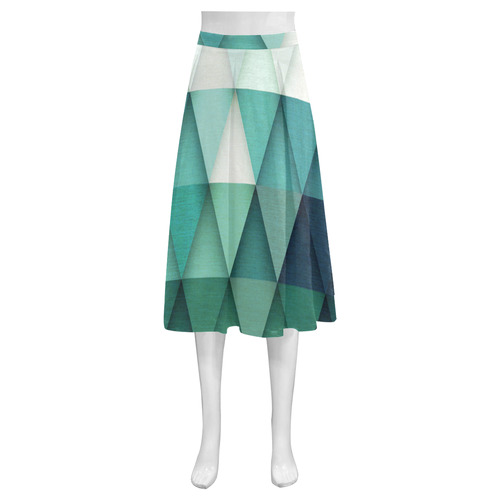 TRIANGULAR II Mnemosyne Women's Crepe Skirt (Model D16)