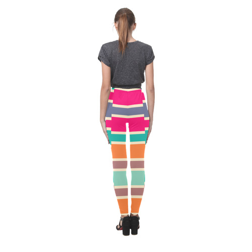 Connected colorful rectangles Cassandra Women's Leggings (Model L01)