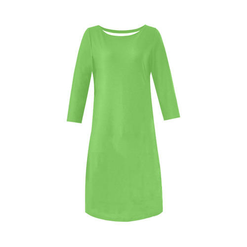 Green Flash Round Collar Dress (D22)
