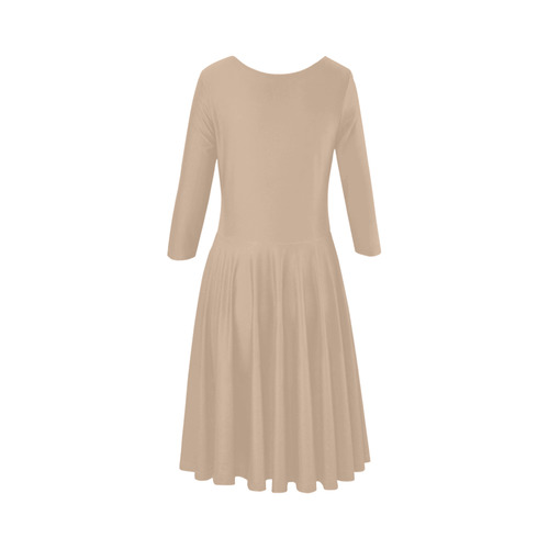 Hazelnut Elbow Sleeve Ice Skater Dress (D20)