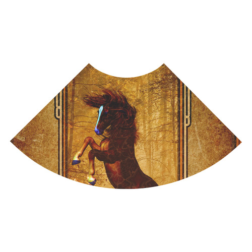 Awesome horse, vintage background 3/4 Sleeve Sundress (D23)