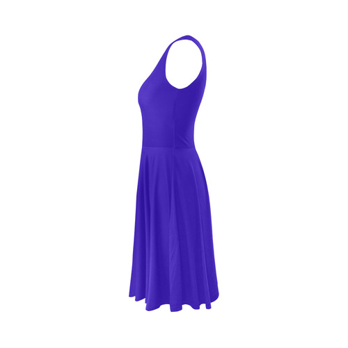 Blue Gem Sleeveless Ice Skater Dress (D19)