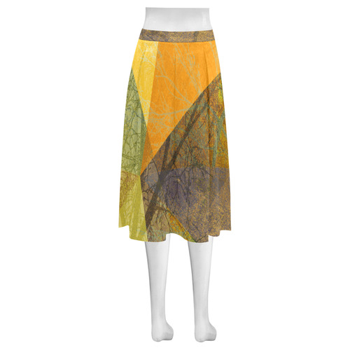 P24-1_Trees and Triangles_ Mnemosyne Women's Crepe Skirt (Model D16)