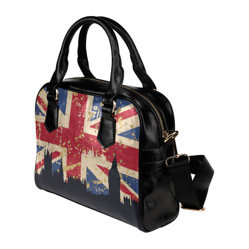 Great Britain's Flag and London Silhouette Shoulder Handbag (Model 1634)