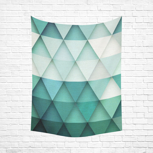 TRIANGULAR II-WT2 Cotton Linen Wall Tapestry 60"x 80"