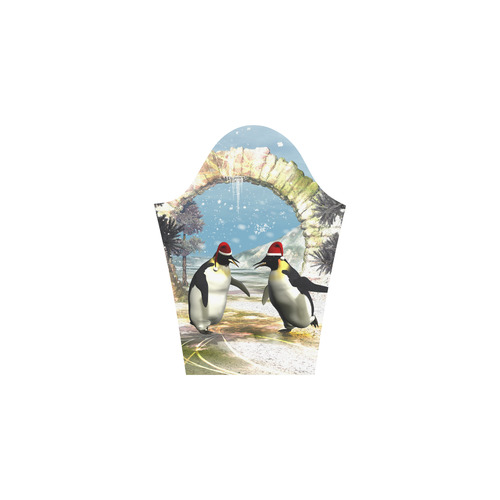 Funny penguins with christmas hat 3/4 Sleeve Sundress (D23)