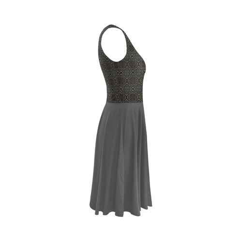 Dark Shadow Sleeveless Ice Skater Dress (D19)