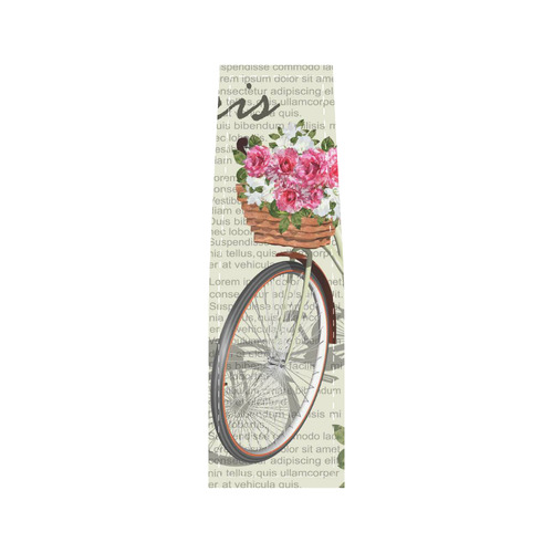 Vintage paris tower flower bike on newspaper Saddle Bag/Large (Model 1649)
