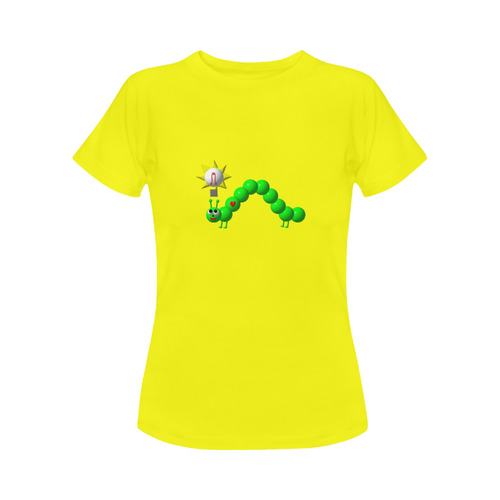 Cute Critters With Heart: Inchworm & Idea Women's Classic T-Shirt (Model T17）