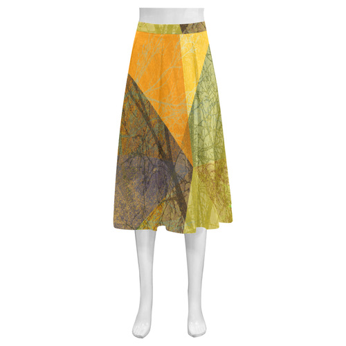 P24-1_Trees and Triangles_ Mnemosyne Women's Crepe Skirt (Model D16)